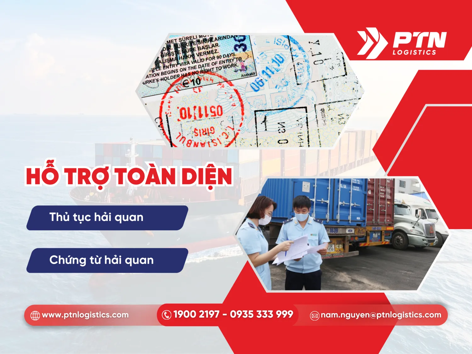 Hỗ trợ toàn diện về thủ tục và chứng từ hải quan