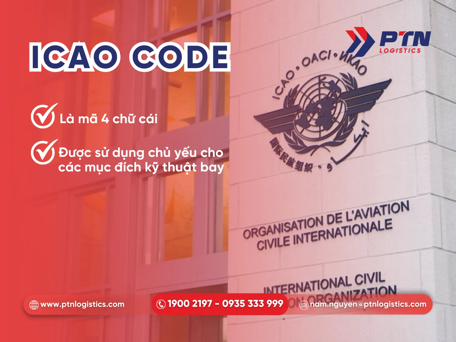 ICAO Code là mã 4 chữ cái