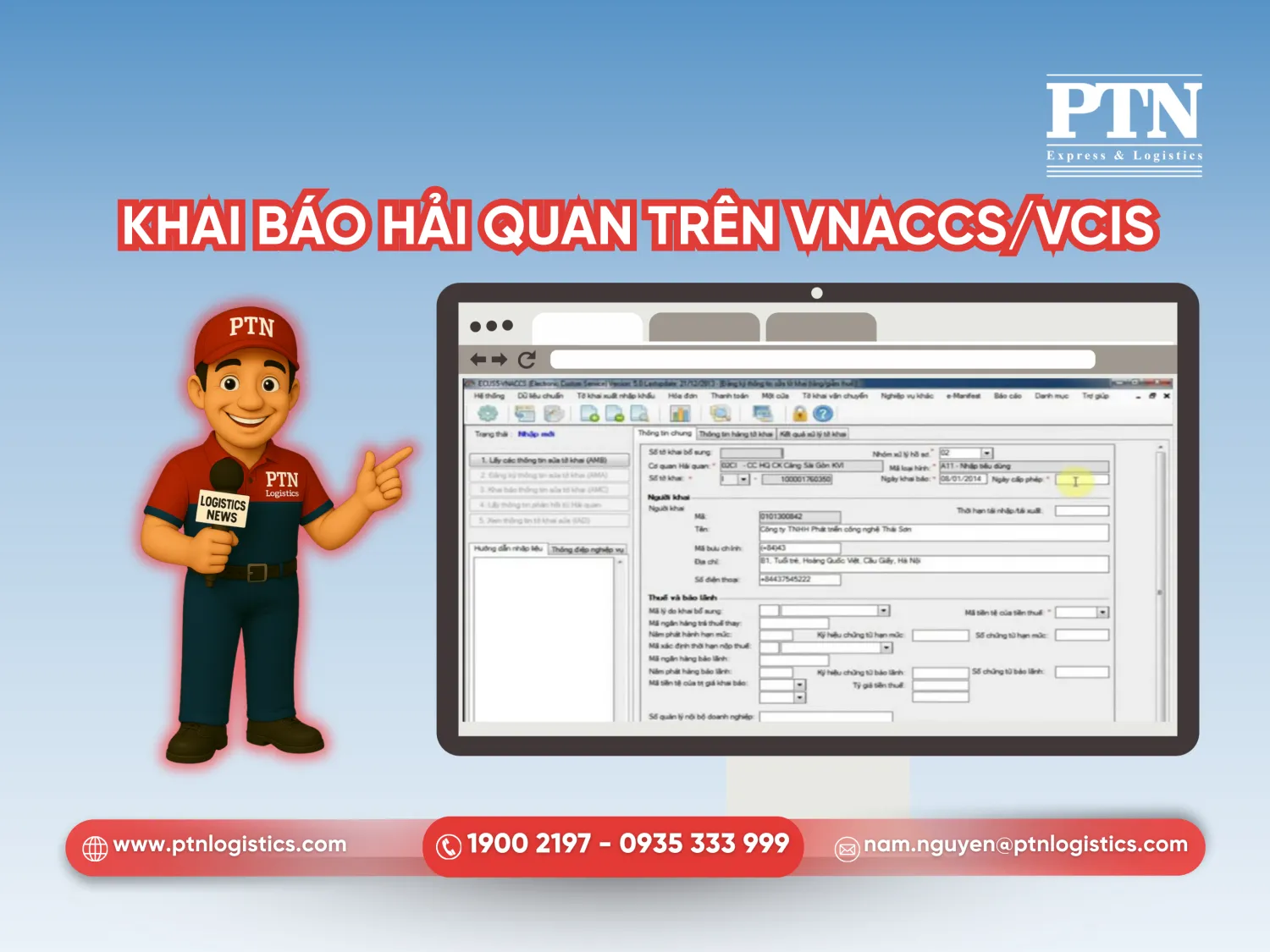 Khai báo tờ khai hải quan trên hệ thống