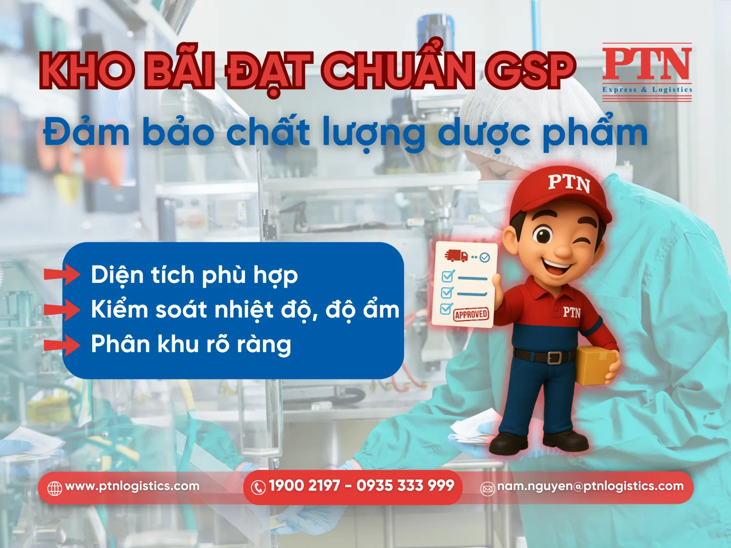 Kho bãi phải đáp ứng được các tiêu chuẩn quốc tế