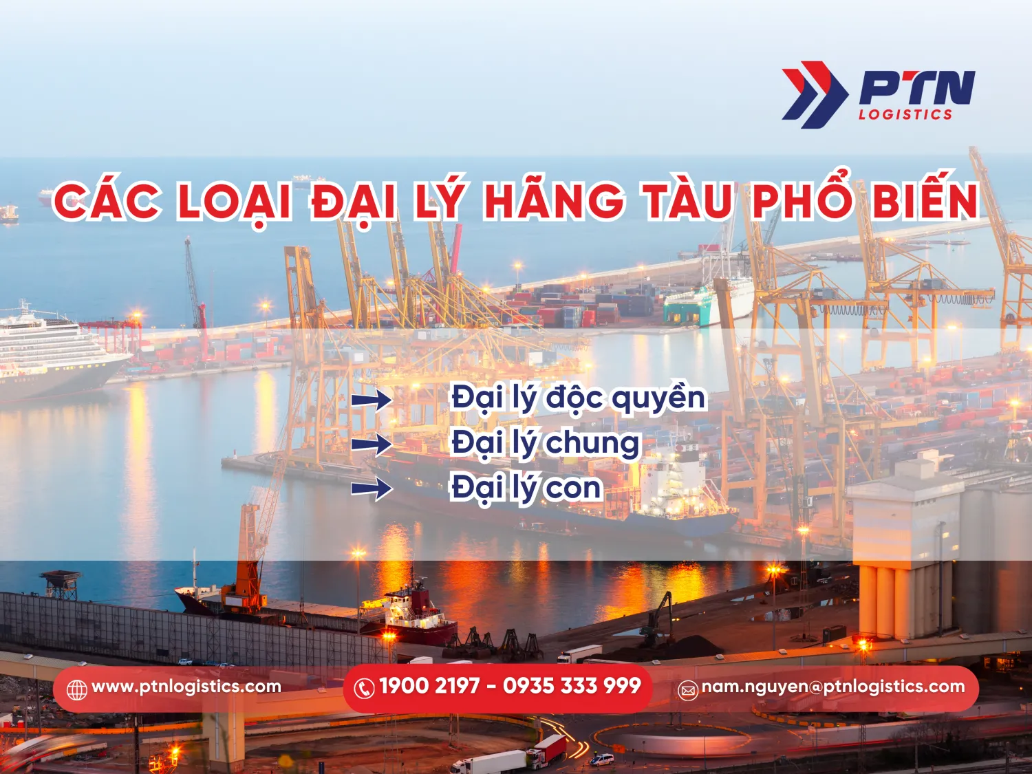 Loại đại lý hãng tàu phổ biển hiện nay