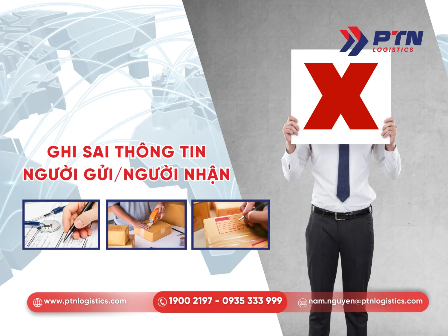 Lỗi ghi sai hoặc thiếu thong tin người gửi người nhận
