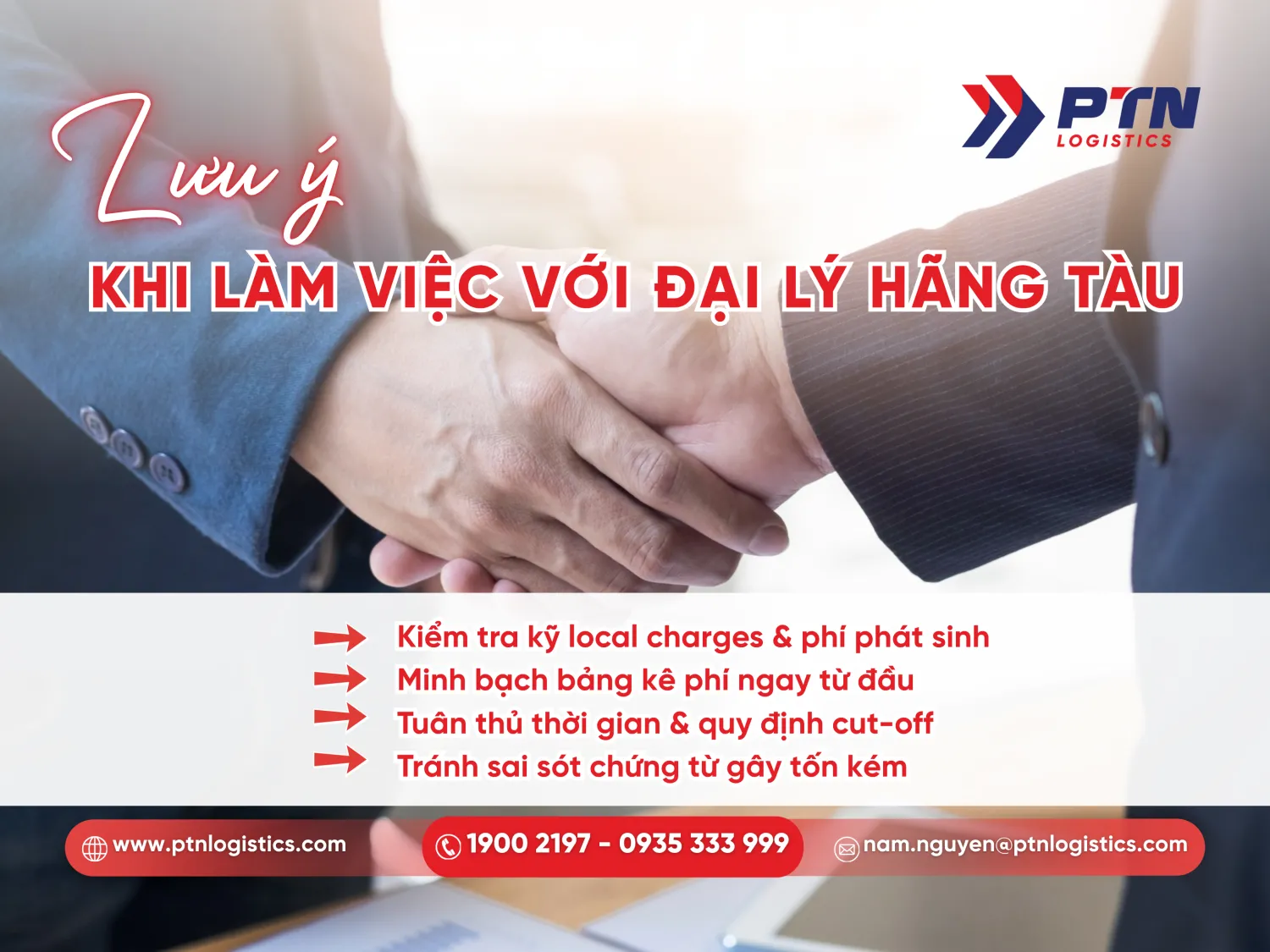 Lưu ý khi làm việc với đại lý hãng tàu
