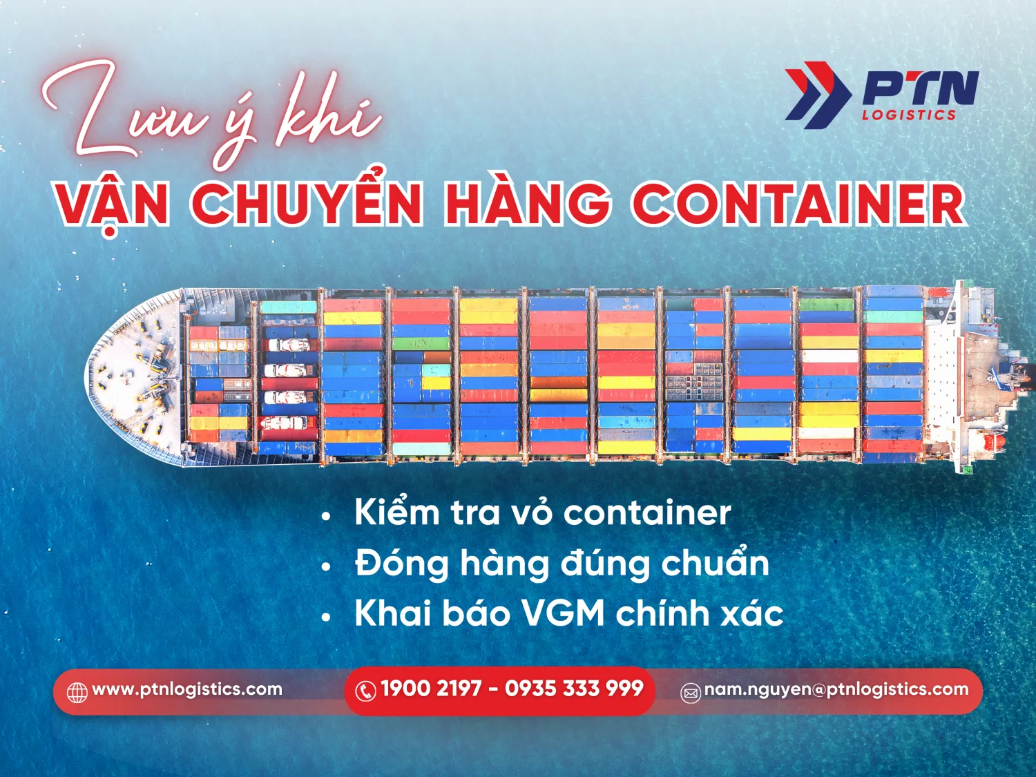 Lưu ý khi tiến hành vận chuyển hàng container