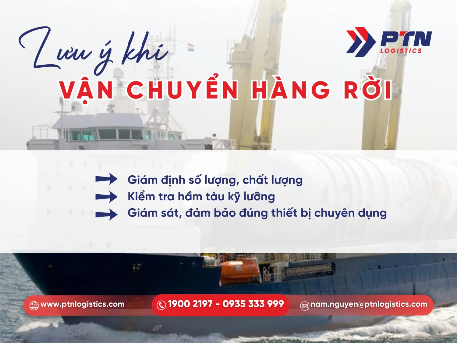 Lưu ý quan trọng khi vận chuyển hàng rời