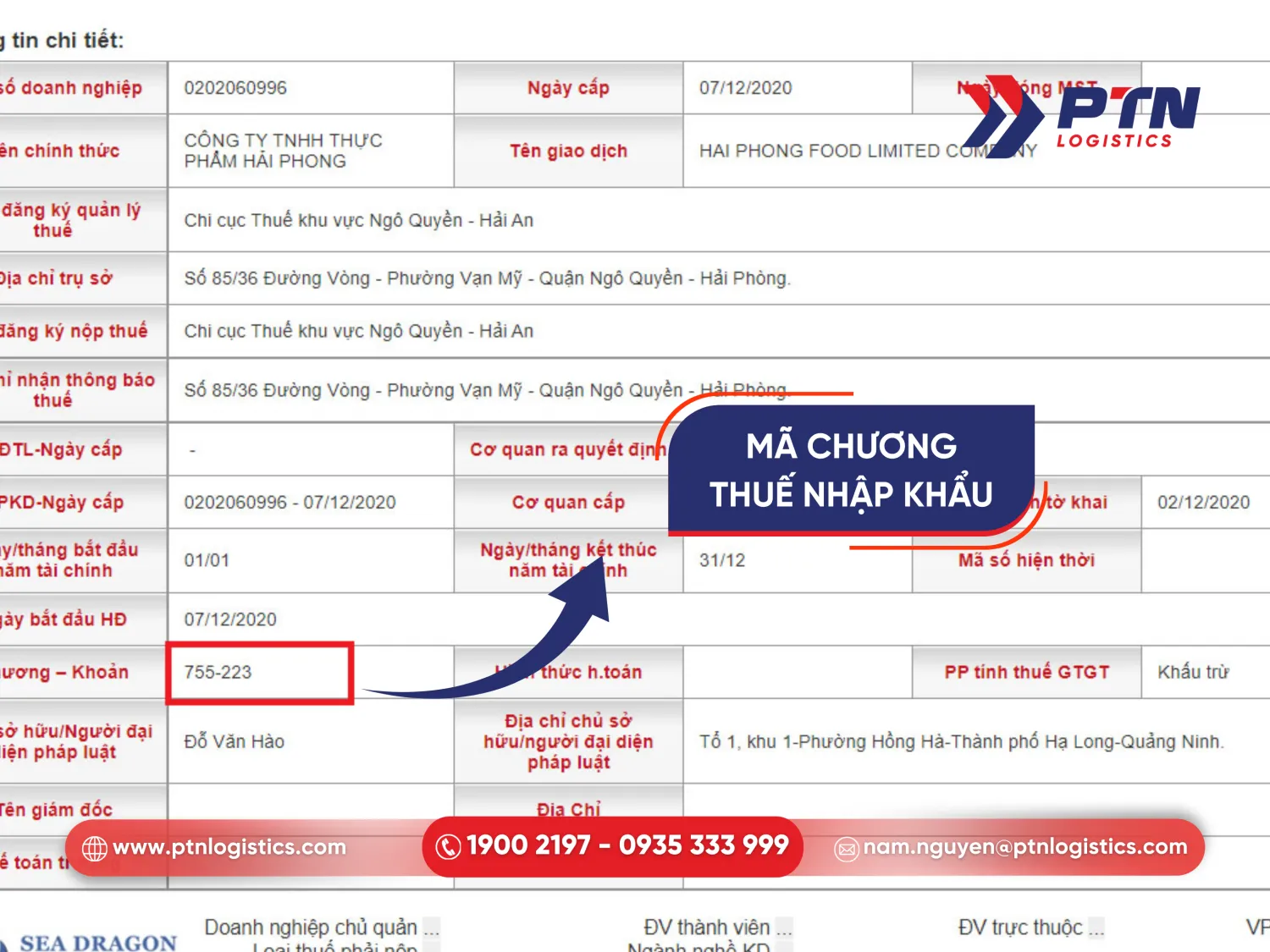 Mã chương thuế nhập khẩu là gì?