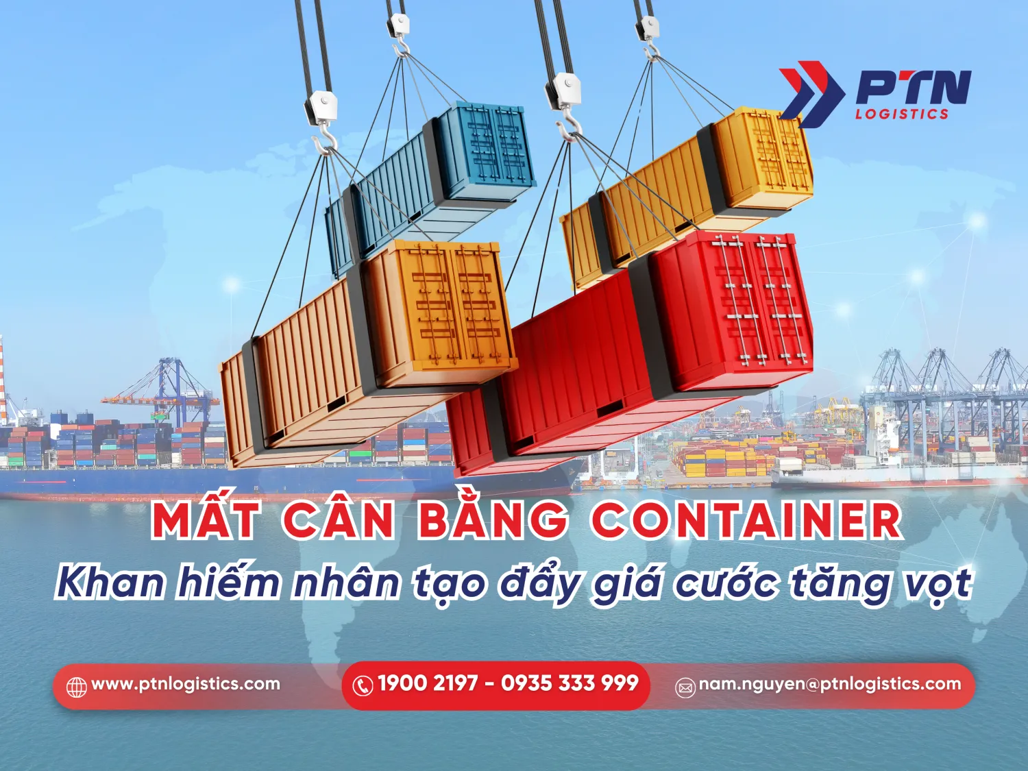 Mất cân bằng container dẫn đến giá cước vận tải biển tăng