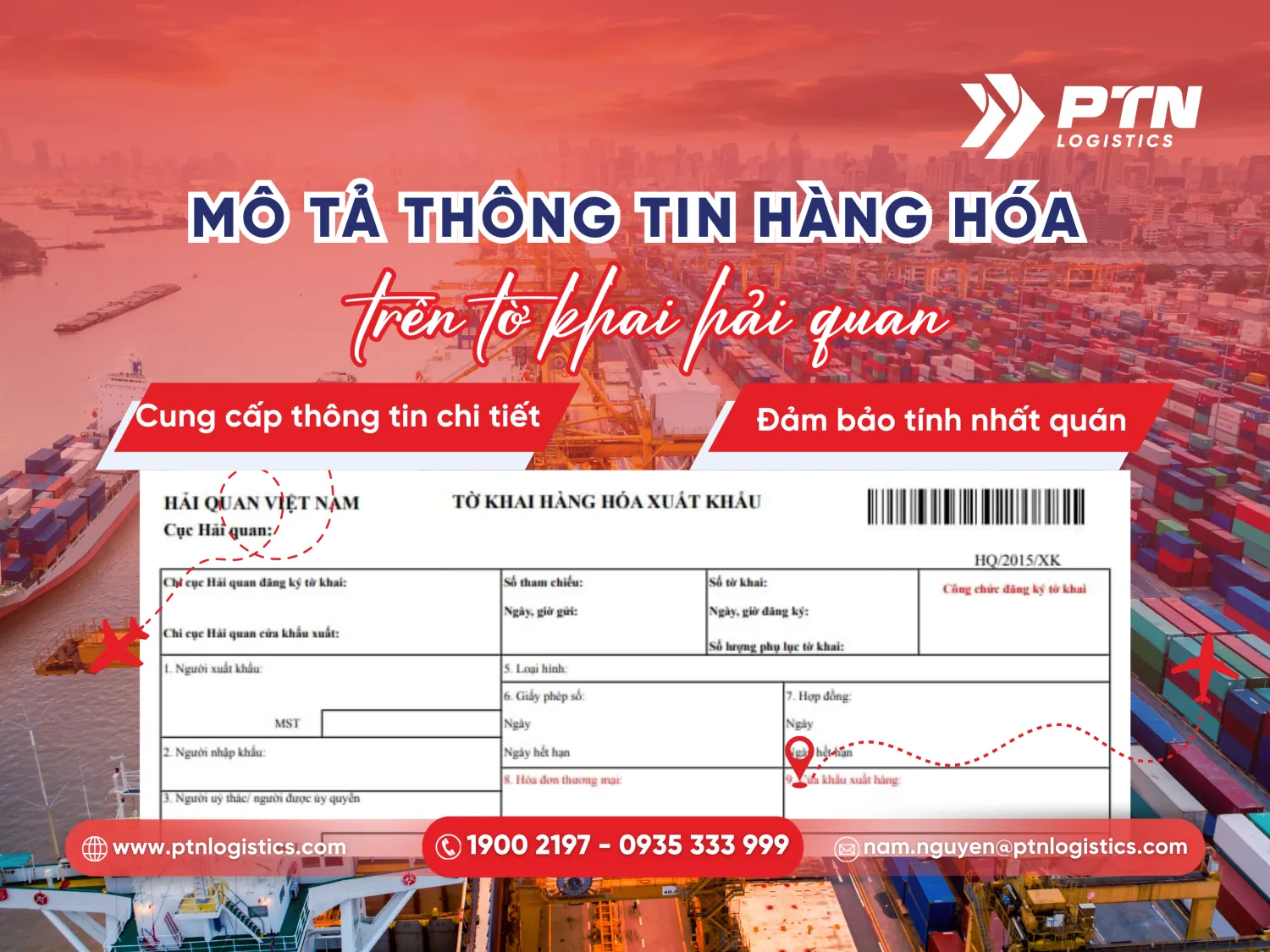 Mô tả thông tin hàng hóa trên tờ khai hải quan chi tiết