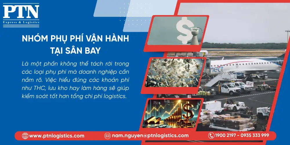 Nhóm phụ phí vận hành tại sân bay