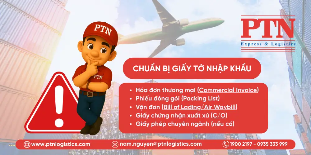 Những giấy tờ cần thiết khi nhập khẩu