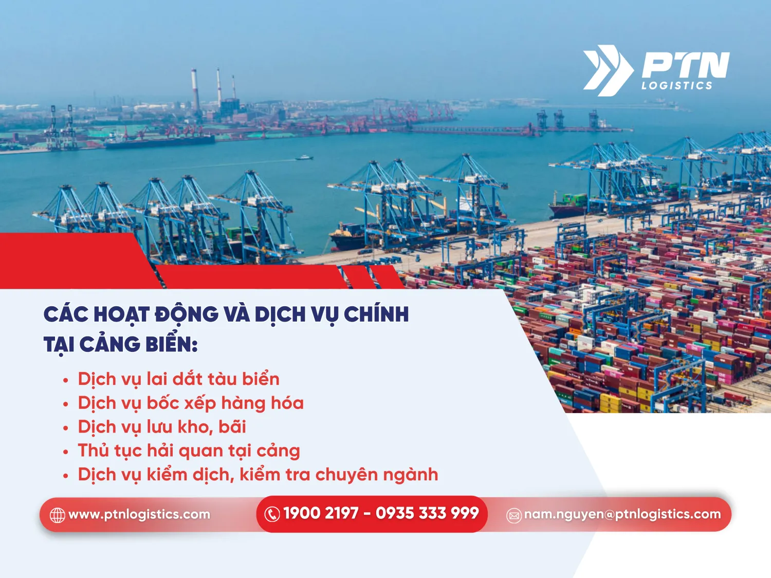 Những hoạt động và dịch vụ chính tại cảng biển