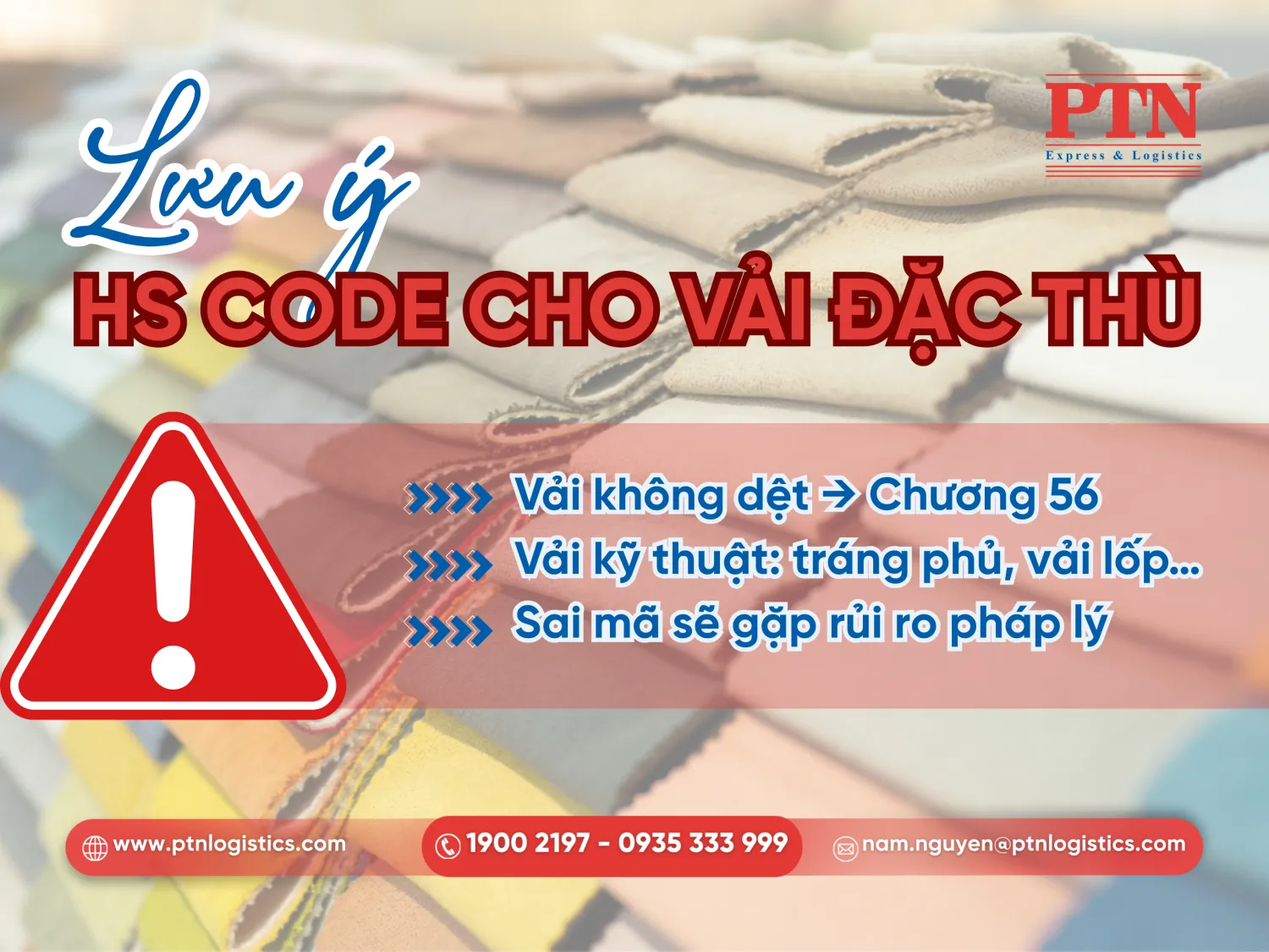 Những lưu ý đặc biệt và mã HS code vải