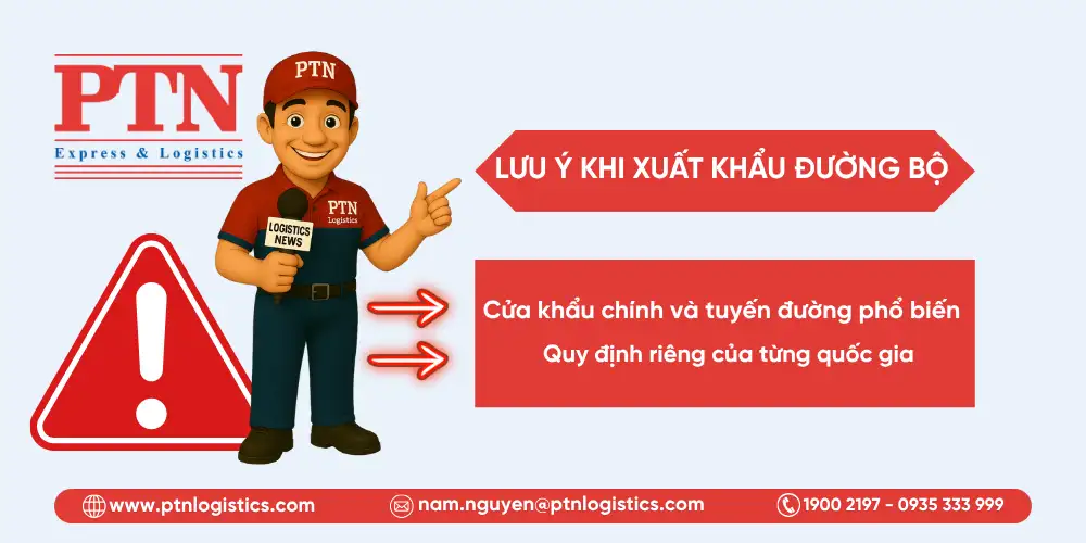 Những lưu ý khi xuất khẩu hàng hóa bằng đường bộ