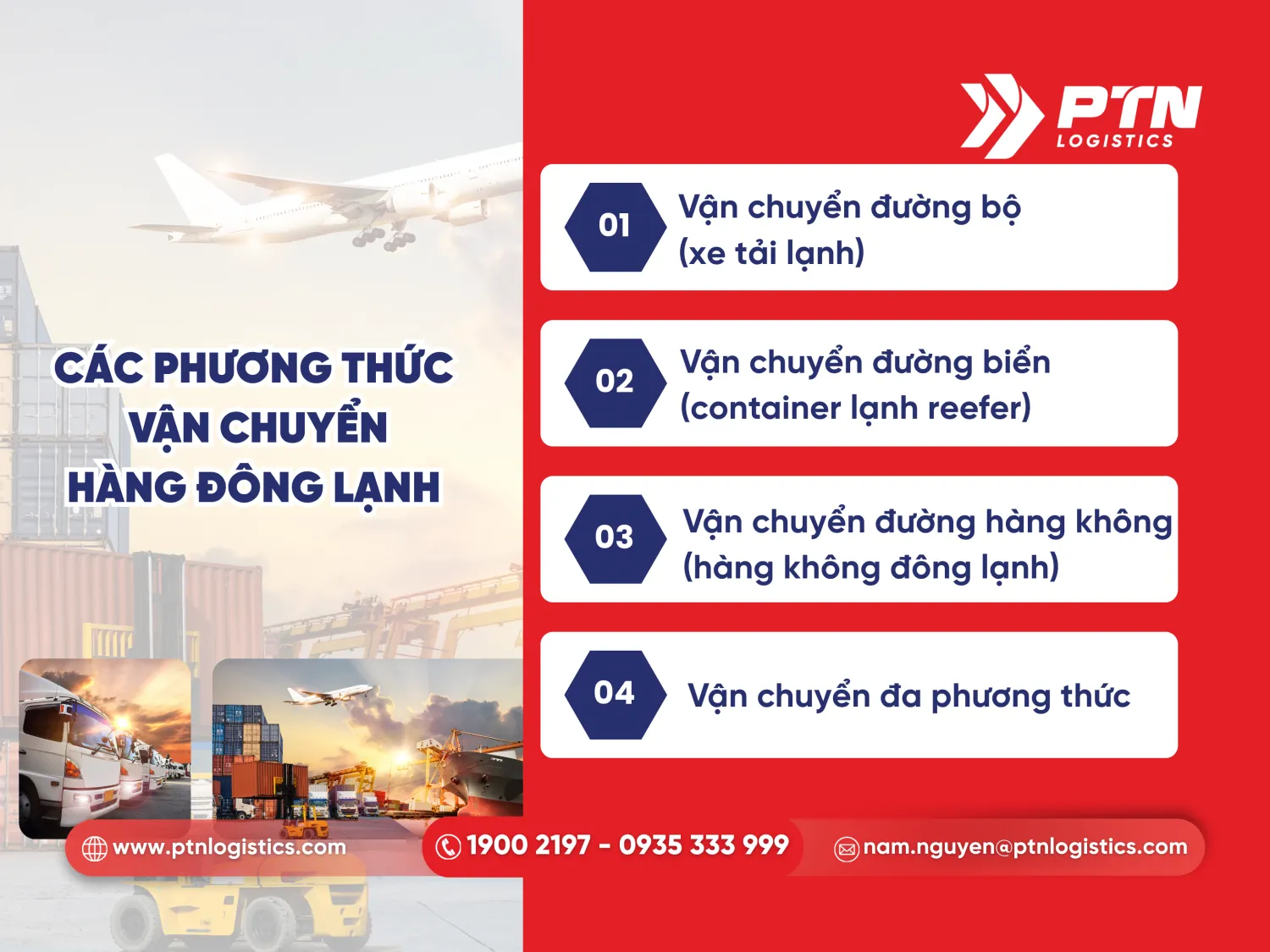 Những phương thức vận chuyển hàng đông lạnh