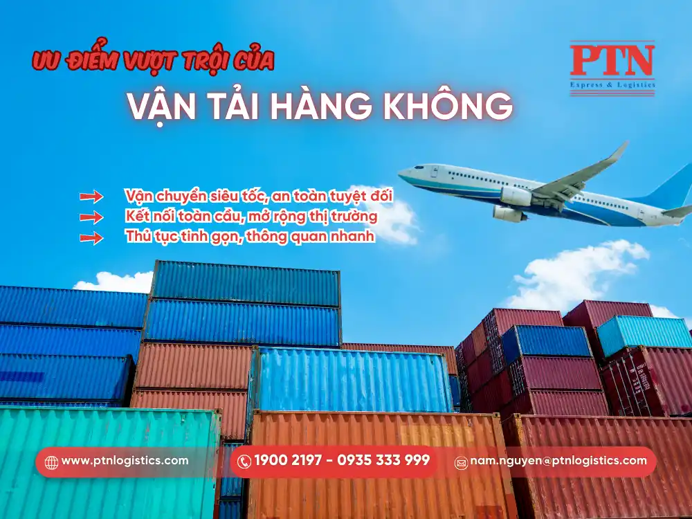 Những ưu điểm của vận tải hàng không