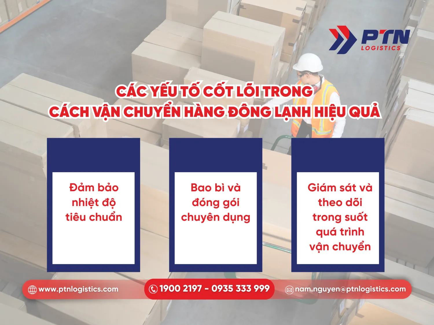 Những yếu tốt cốt lõi trong cách vận chuyển hàng đông lạnh