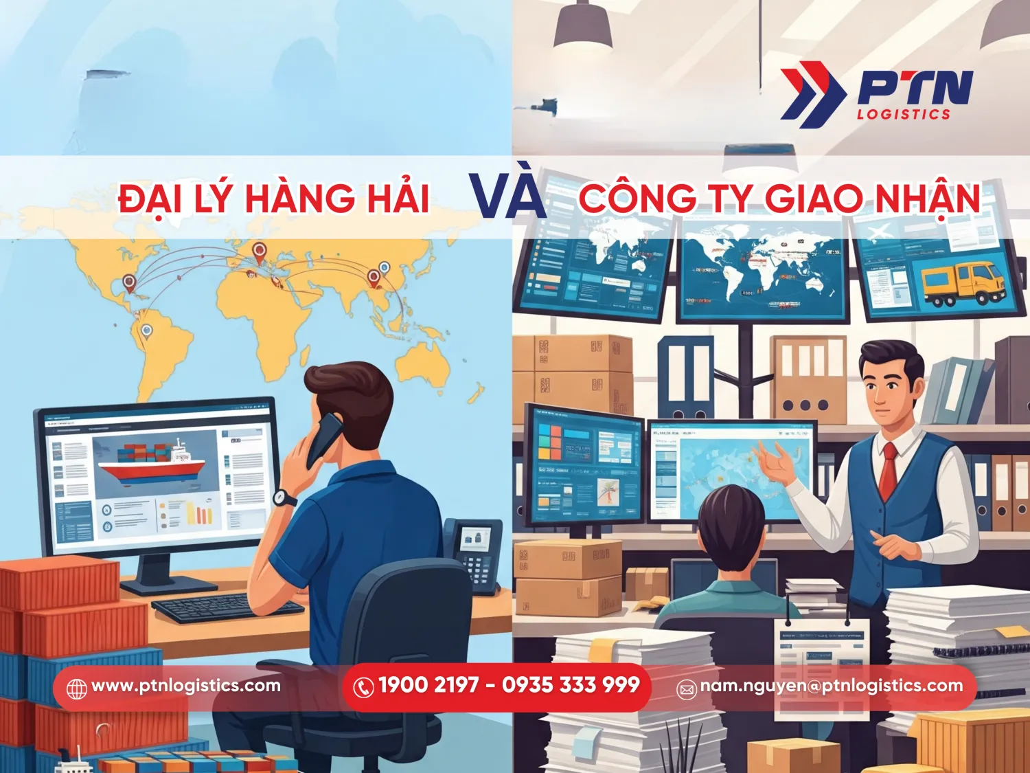 Phân biệt đại lý hãng tàu và công ty giao nhận