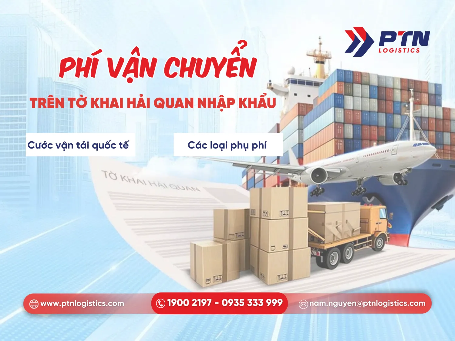 Phí vận chuyển trên tờ khai hải quan