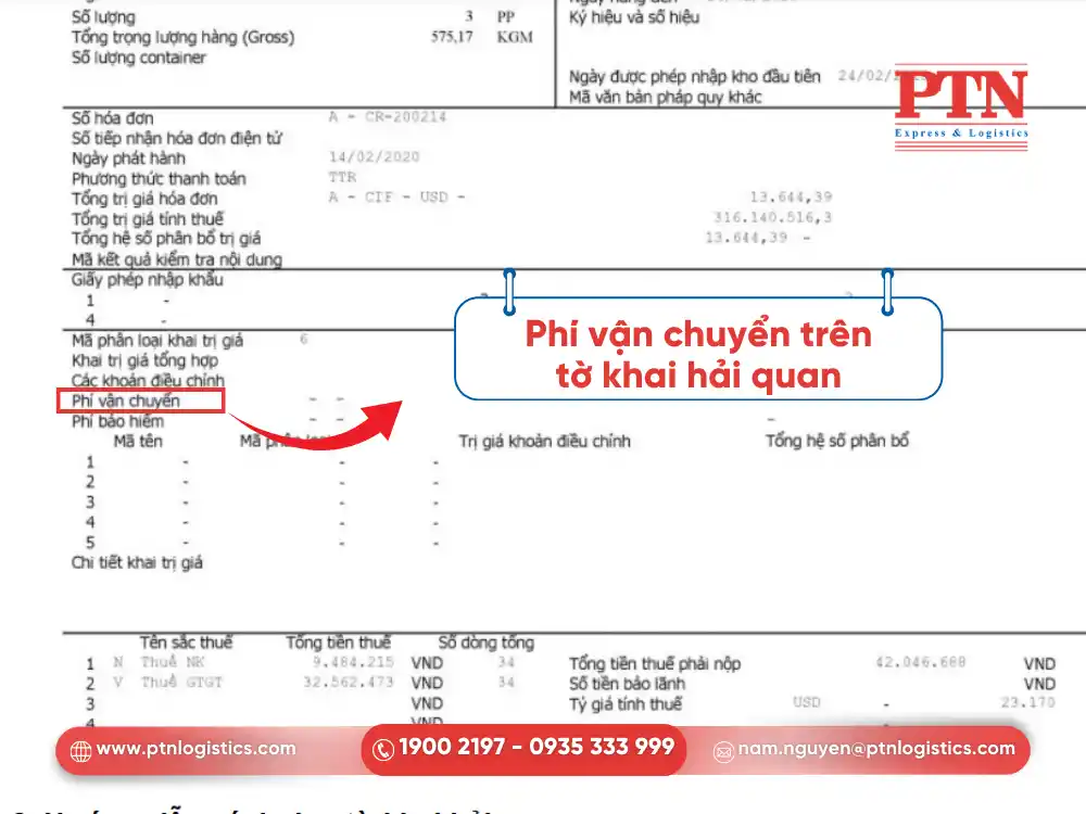 Phí vận chuyển