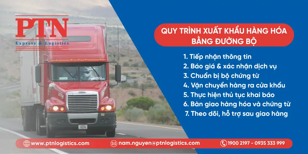 Quy trình xuất khẩu hàng hóa bằng đường bộ