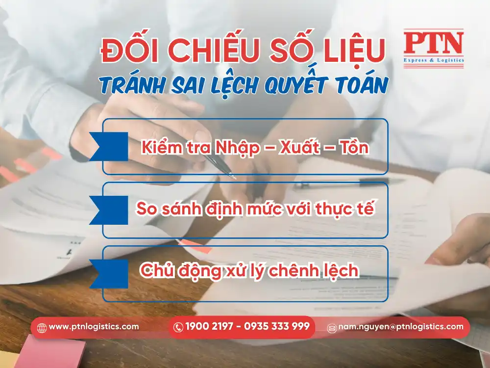 Rà soát và đối chiếu số liệu để tránh sai sót