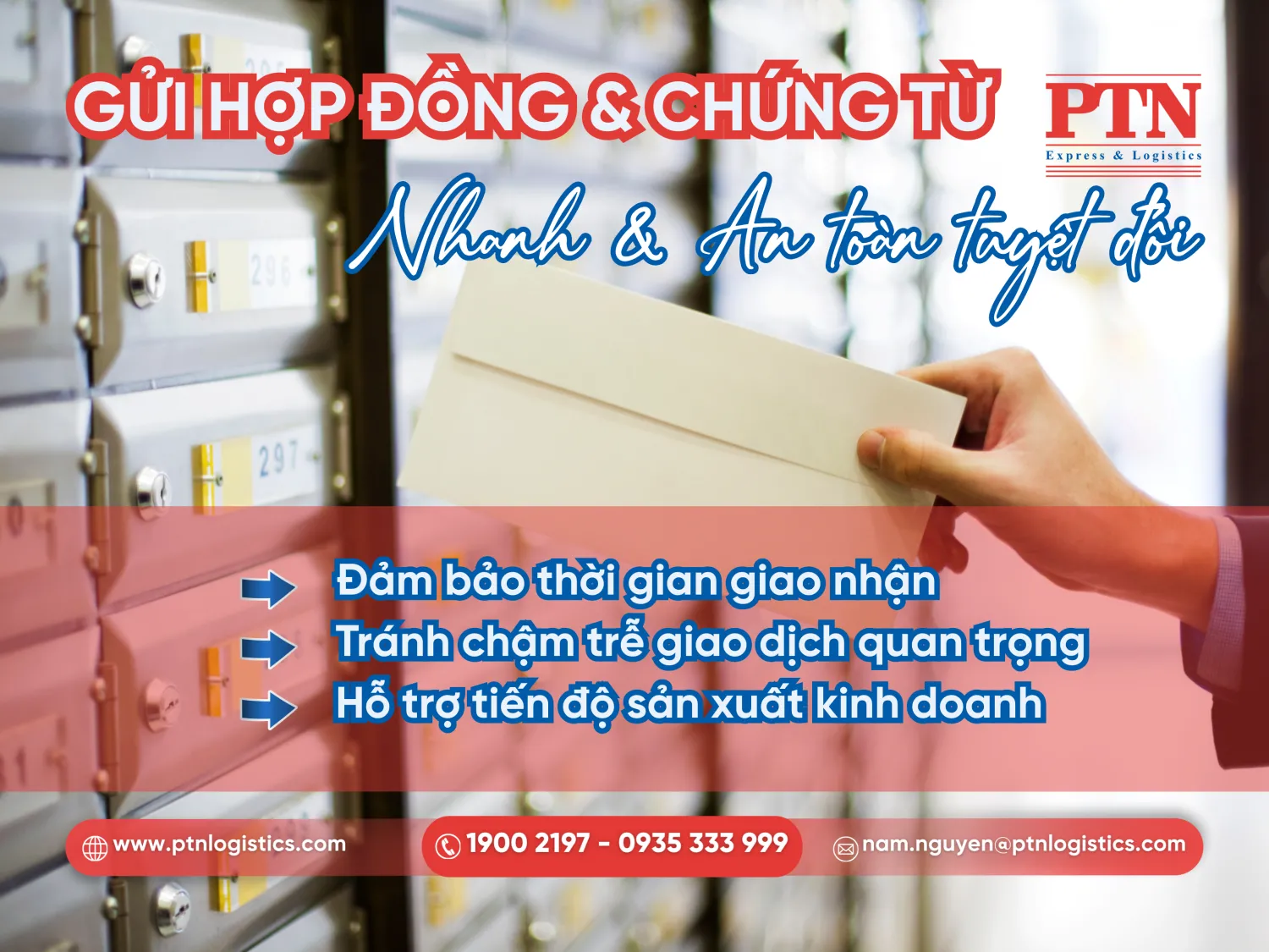 Sử dụng thư đảm bảo để gửi hợp đồng, chứng từ