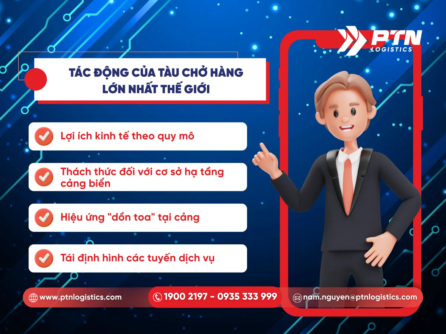 Tác động của tàu chở hàng lớn nhất trên thế giới
