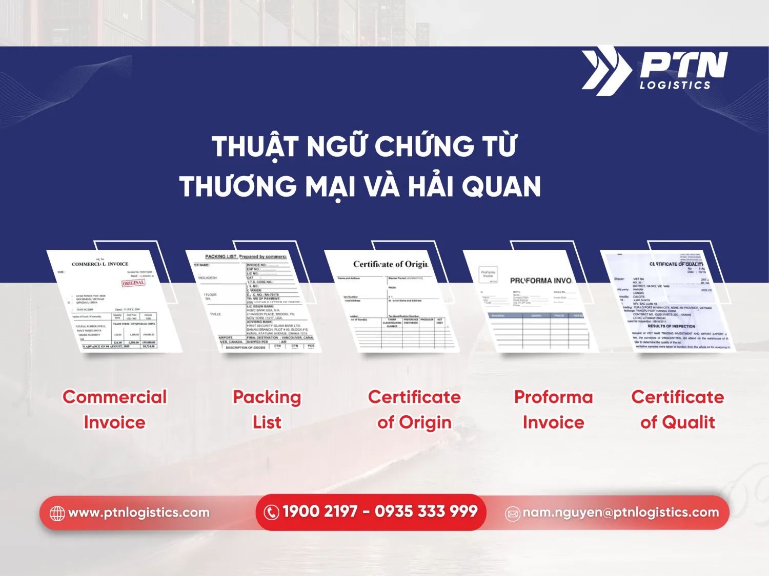 Thuật ngữ về chứng từ thương mại và hải quan