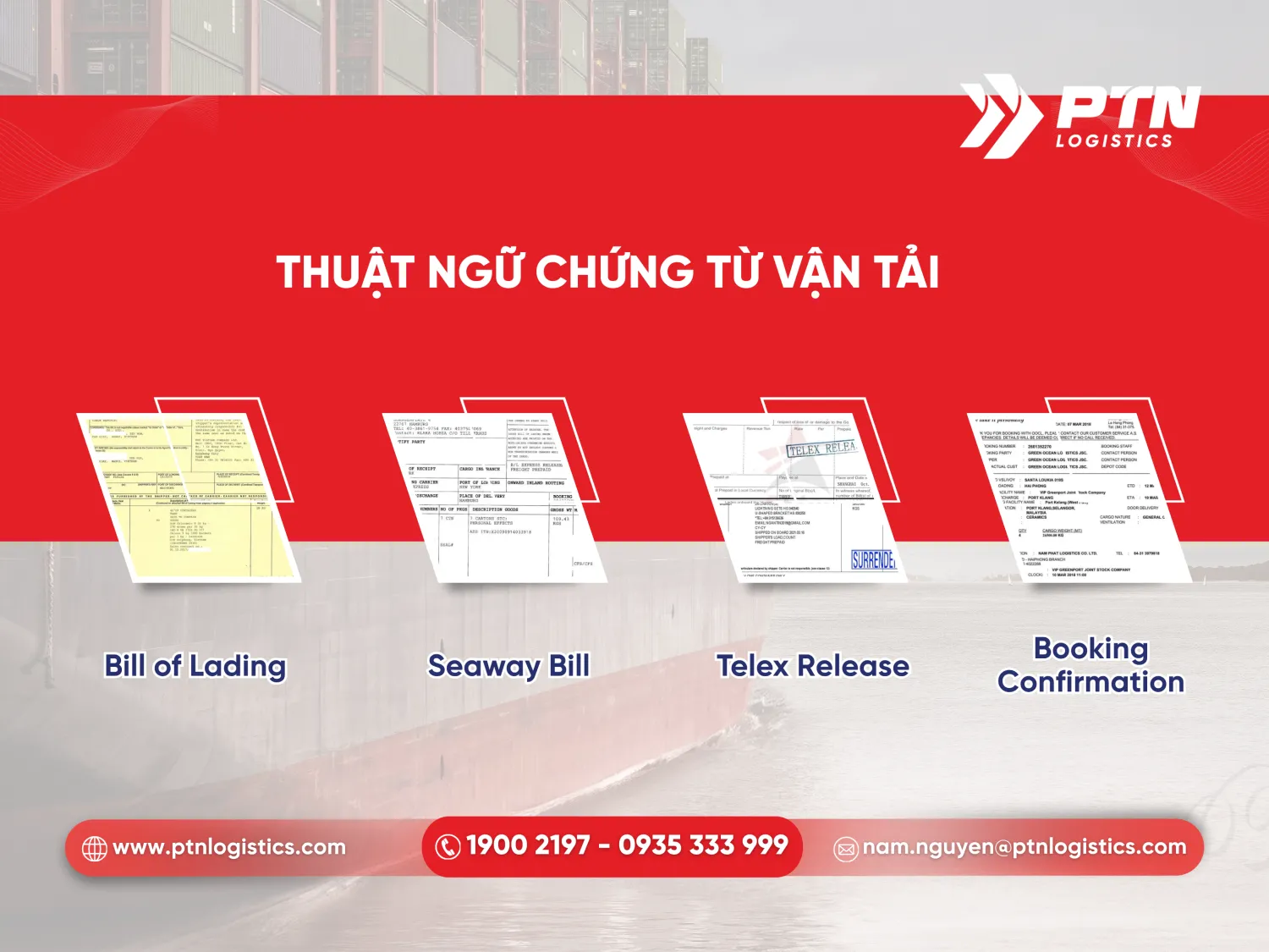 Thuật ngữ về chứng từ vận tải