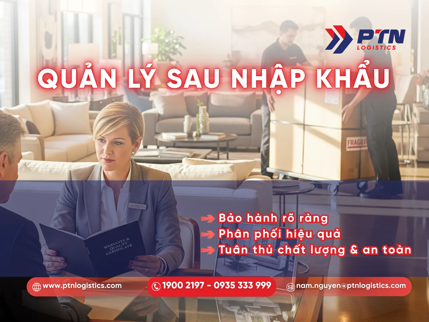 Thực hiện quản lý sau khi nhập khẩu