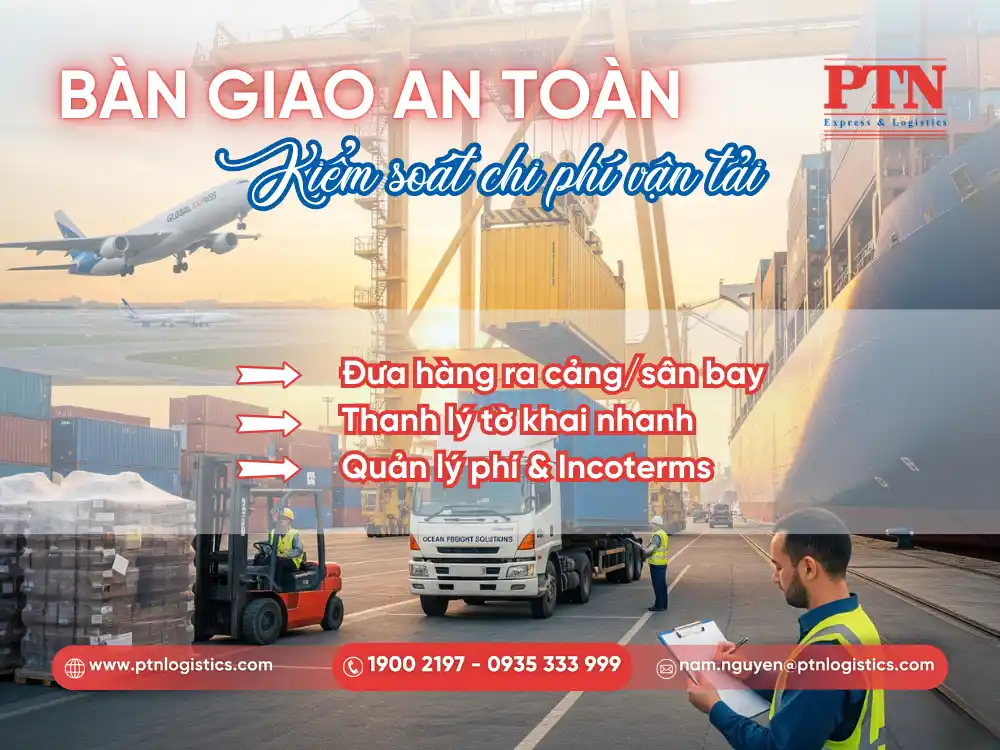 Tiến hành giao hàng cho hãng vận tải