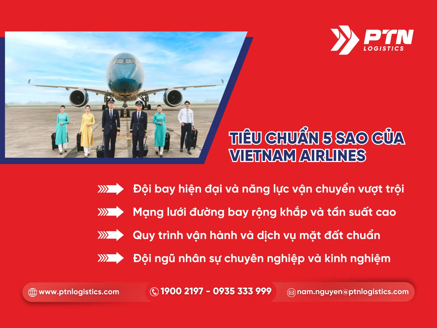 Tiêu chuẩn 5 sao trong Vietnam Airline
