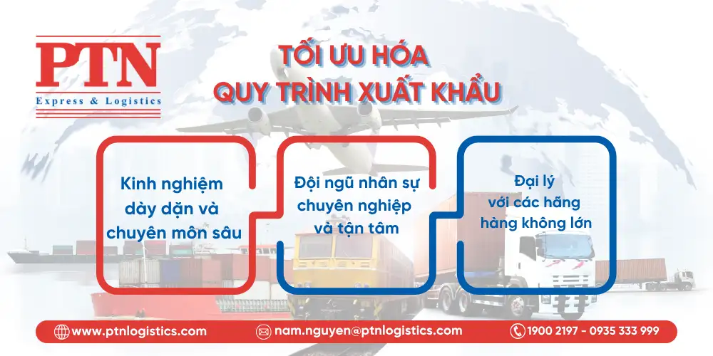 Tối ưu hóa quy trình xuất khẩu bằng đường hàng không