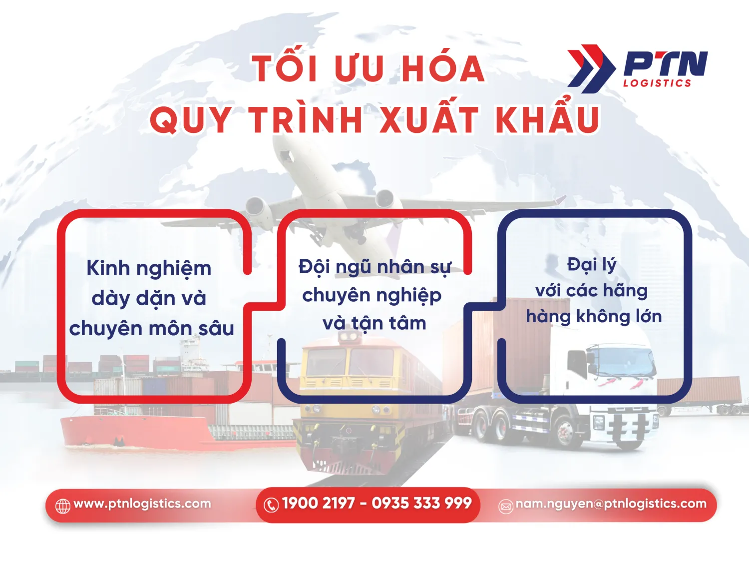 Tối ưu quy trình xuất khẩu bằng đường hàng khong từ PTN Logistics