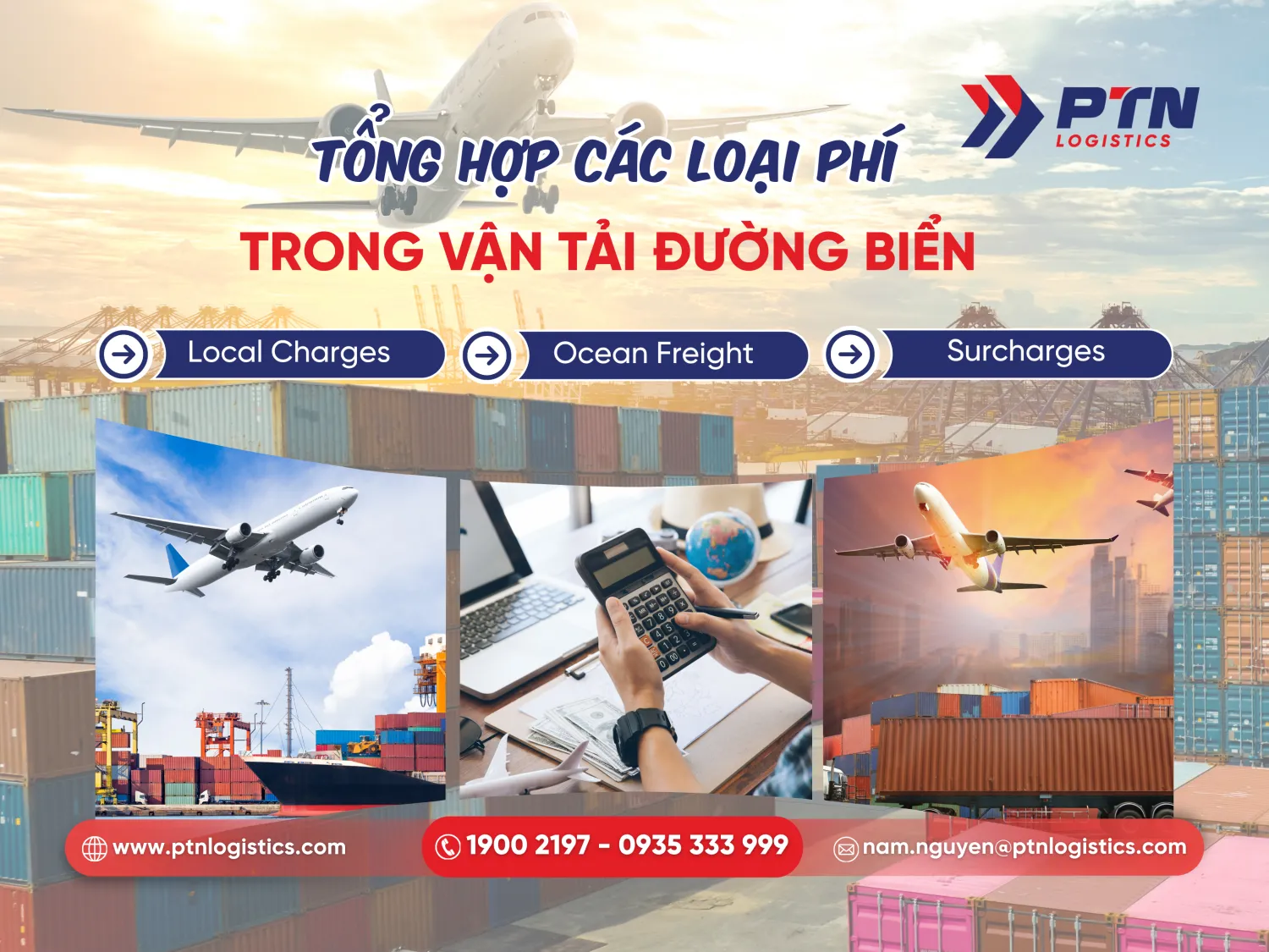 Tổng hợp các loại phí trong vận tải đường biển