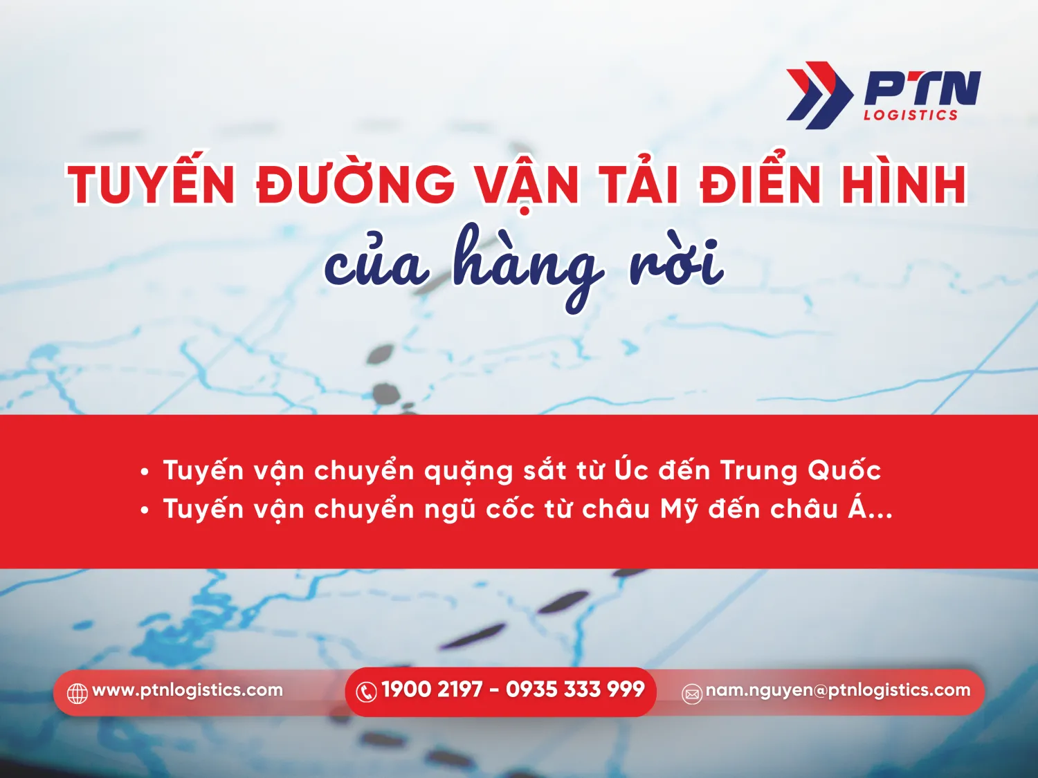 Tuyến vận tải chính của hàng rời