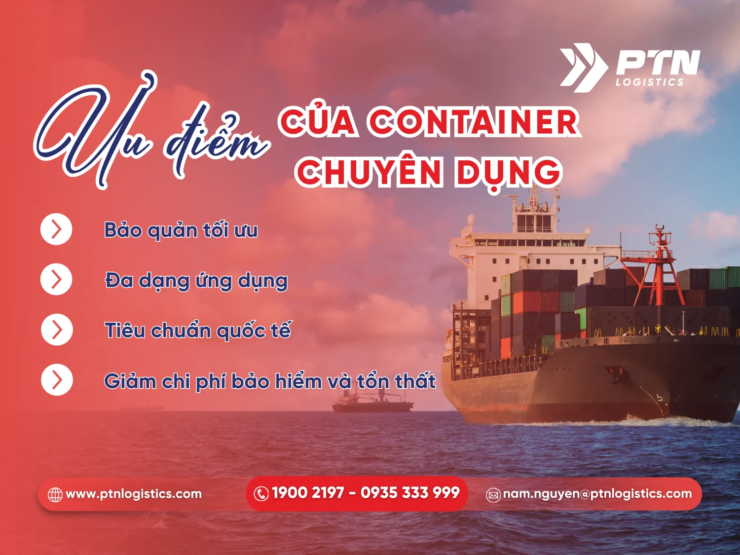 ưu điểm của cont chuyên dụng