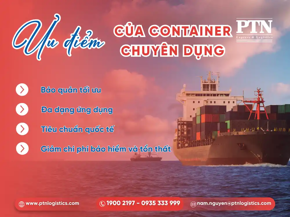 Ưu điểm của container chuyên dụng