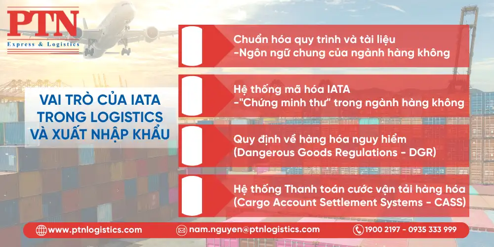 Vai trò của IATA trong logistics và xuất nhập khẩu