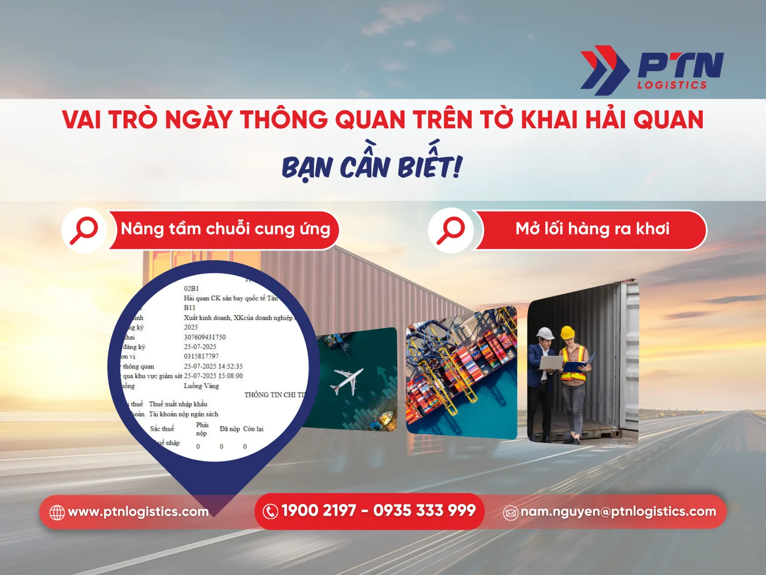 Vai trò của ngày thông quan trên tờ khai hải quan