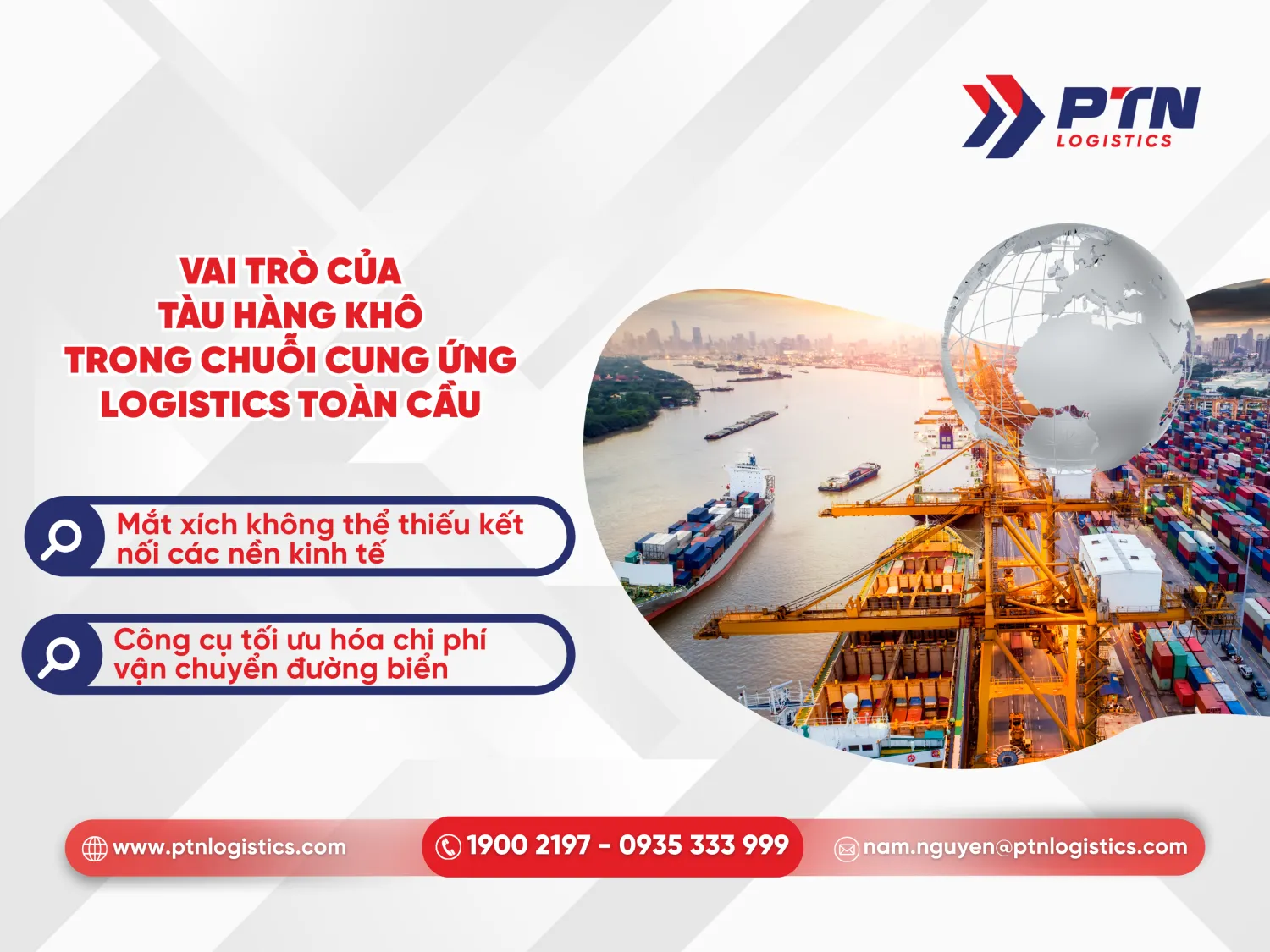 Vai trò của tàu hàng khô trong chuỗi cung ứng logistics
