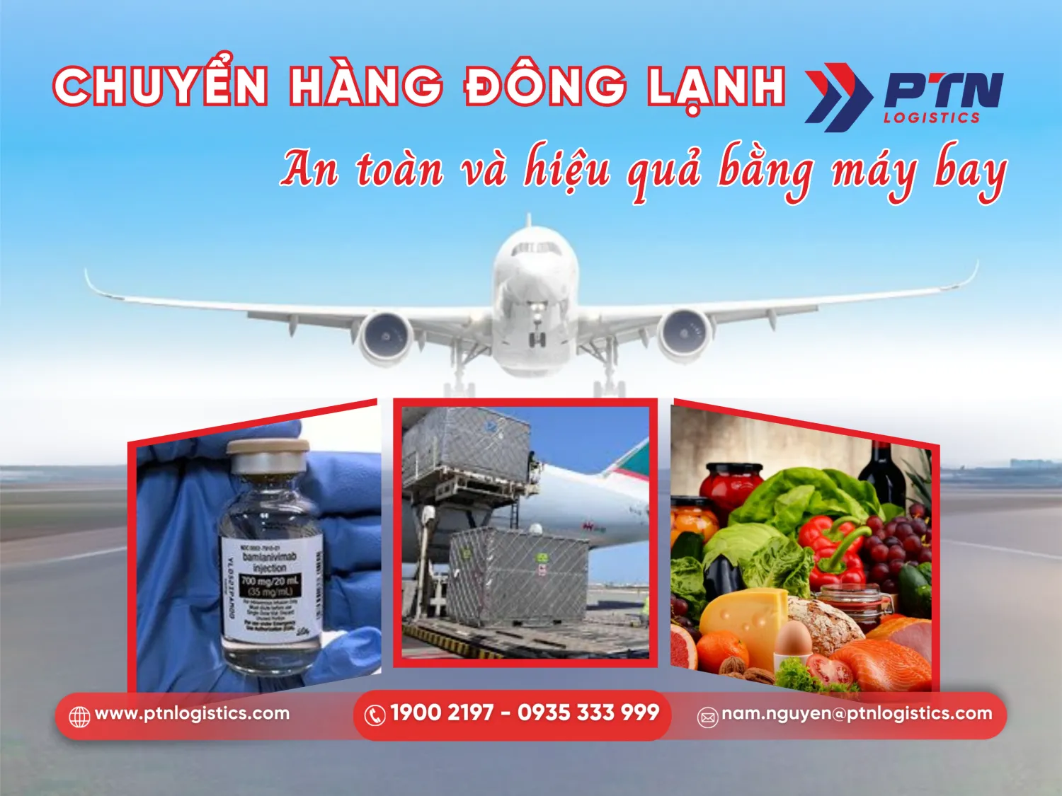 Vận tải hàng không là lựa chọn cho hàng đông lạnh