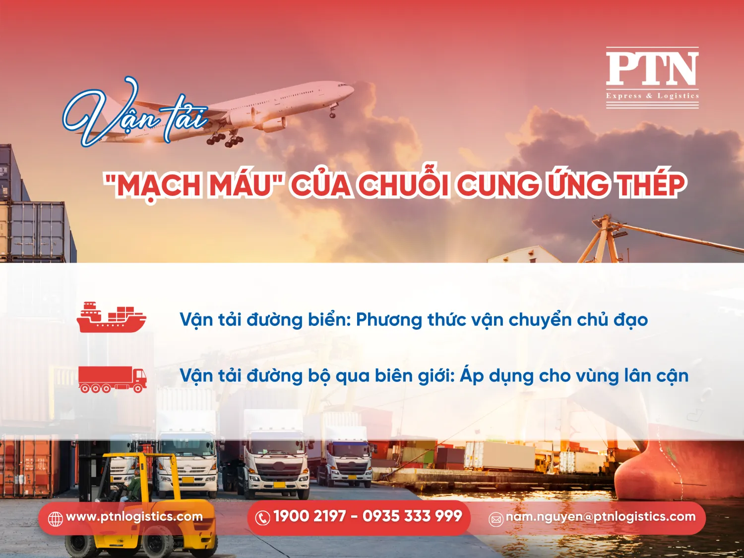 Vận tải - Mạch máu của chuỗi cung ứng thép