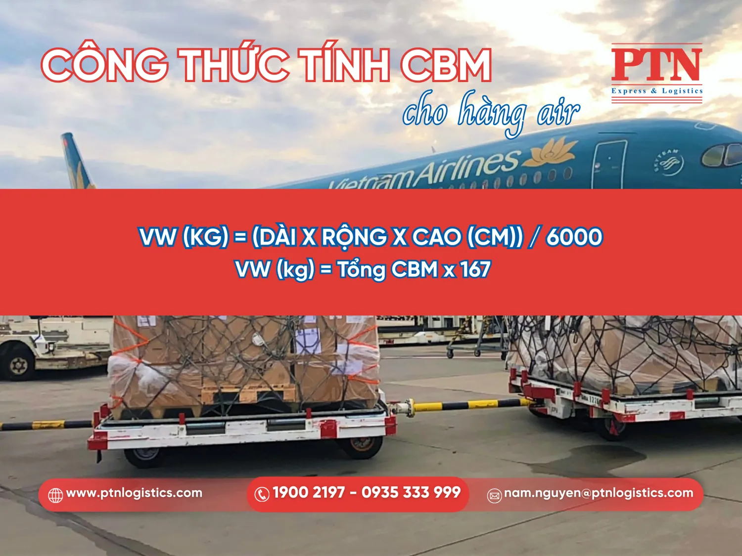 Cách tính CBM cho hàng air