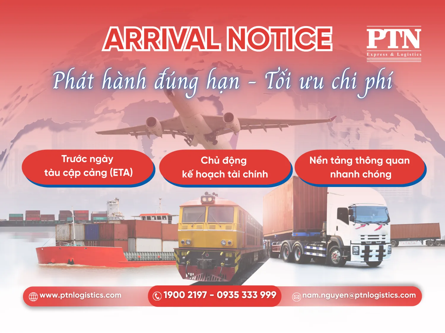 Arrival notice được phát hành khi nào?
