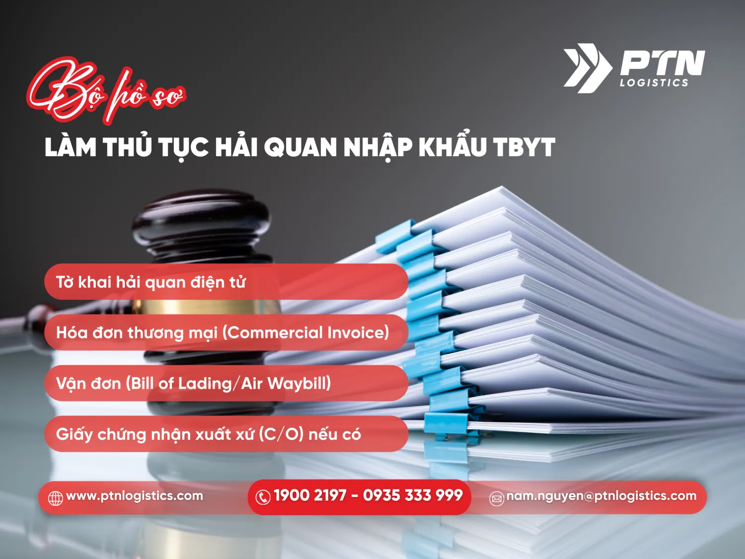 Bộ hồ sơ làm thủ tục hải quan nhập khẩu thiết bị y tế