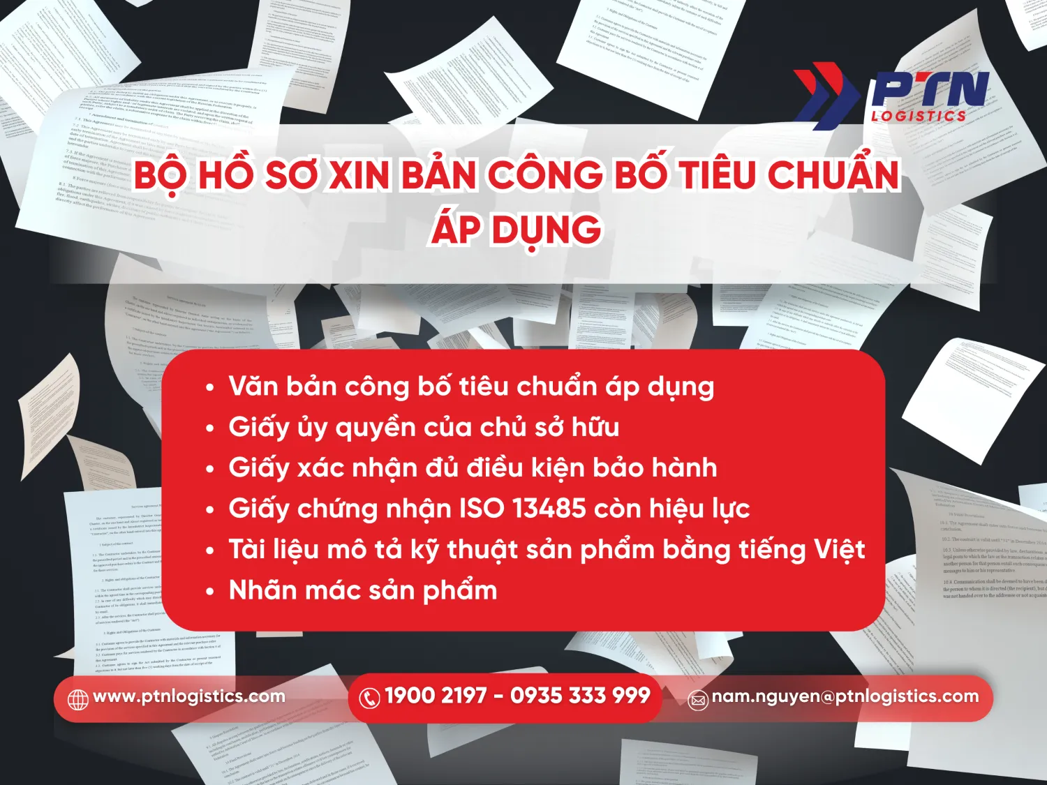 Bộ hồ sơ xin bản công bố tiêu chuẩn áp dụng