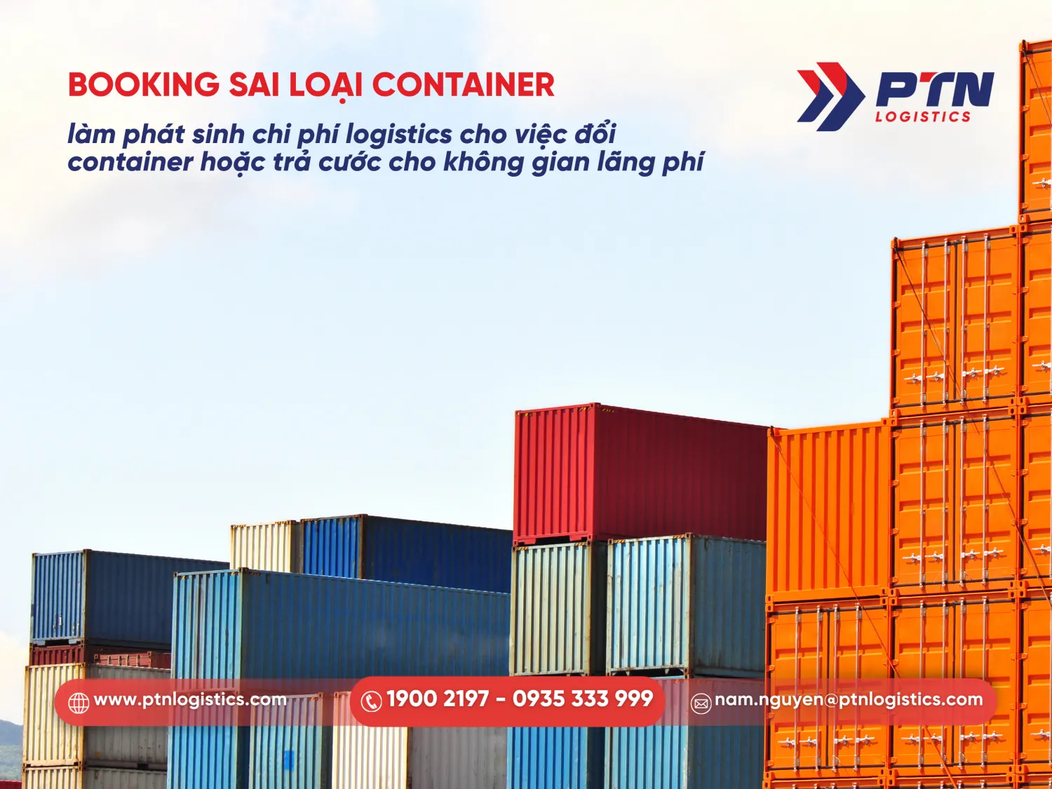 Booking sai loại cont