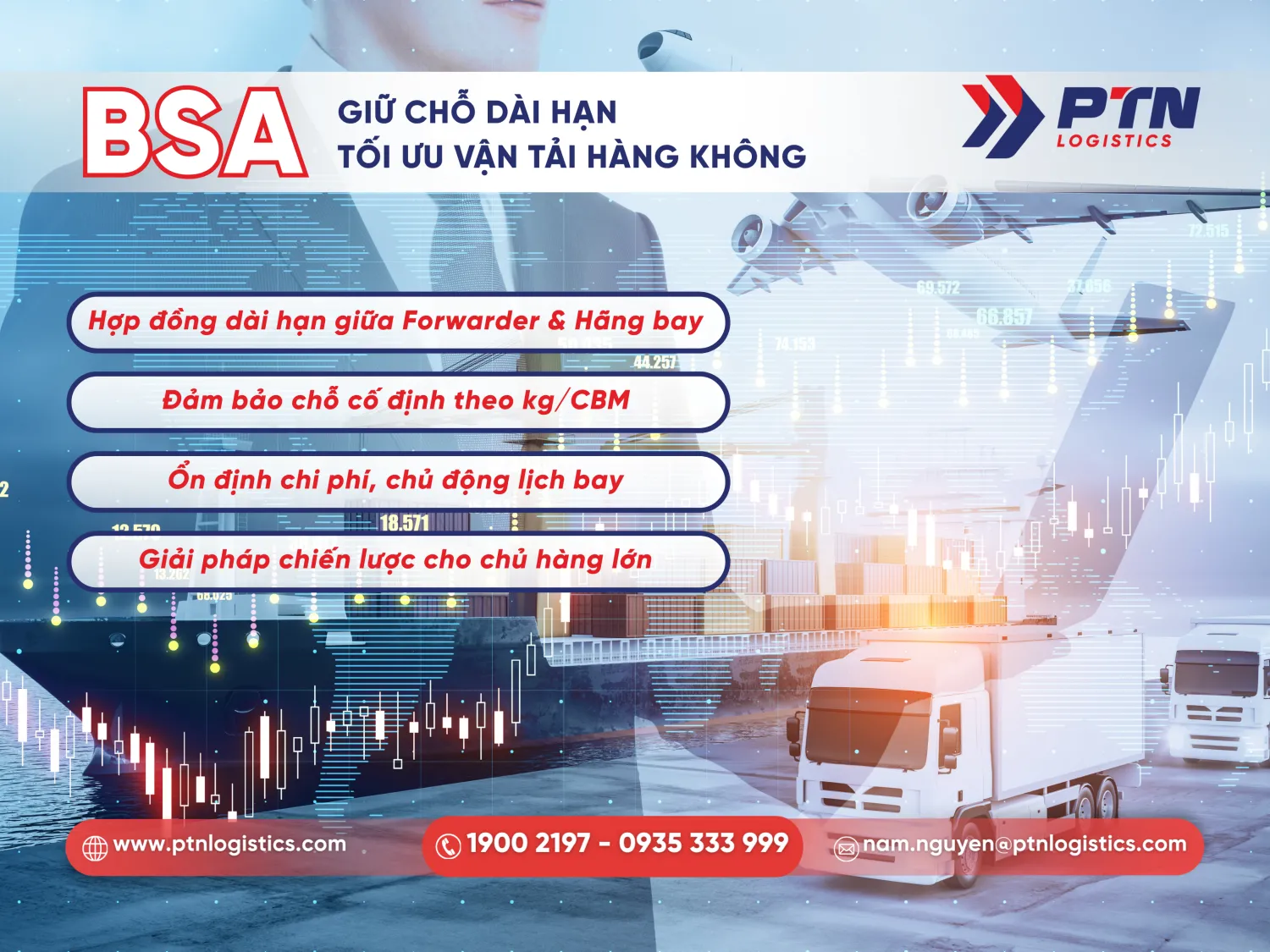 BSA giữ cho dài hạn tối ưu vận tải hàng không