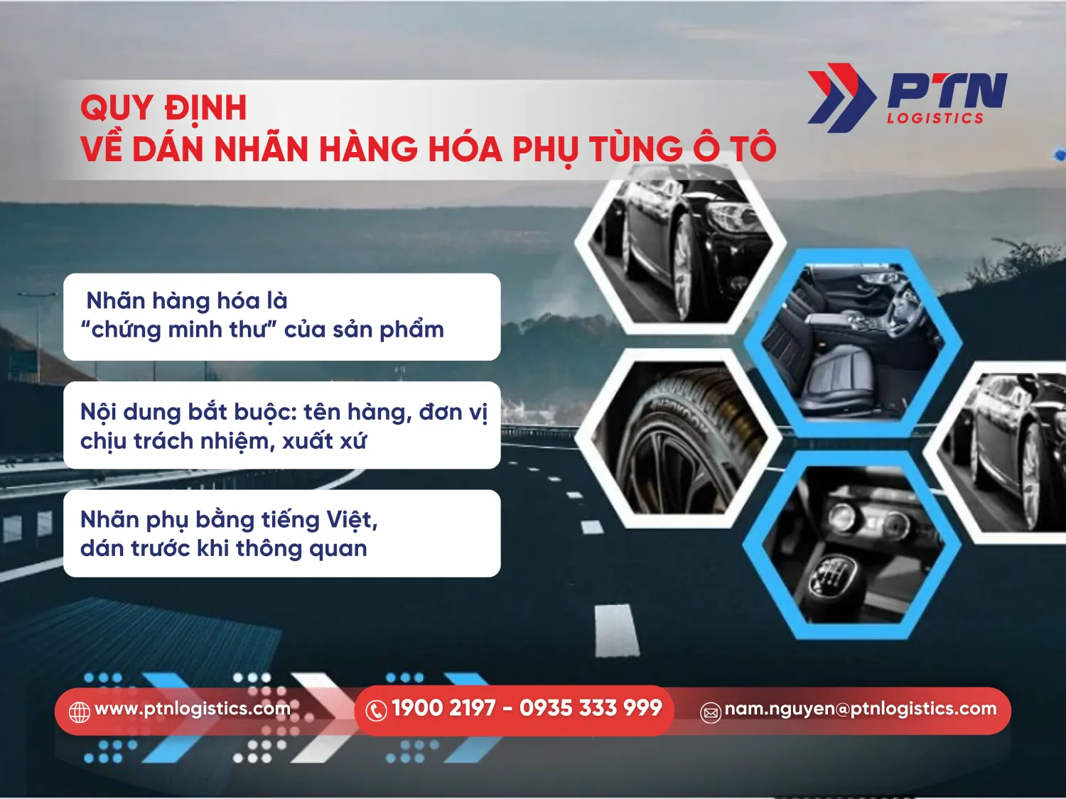 Các quy định về nhãn dán hàng hóa phụ tùng ô tô